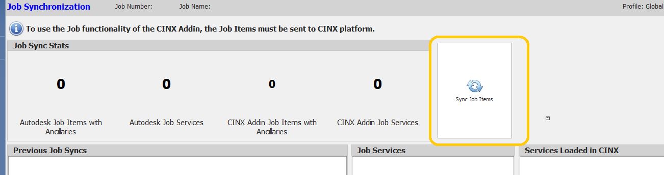 2.synch job items from job sync menu