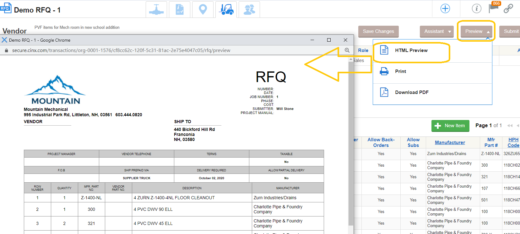 Create and Submit a Request for Quote (RFQ) 